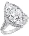 Badgley Mischka Igi Certified Lab Grown Diamond Marquise Halo Engagement Ring (5-5/8 Ct. T.w.) In 14k White, Yellow In White Gold