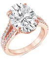 Badgley Mischka Igi Certified Lab Grown Diamond Oval Engagement Ring (6 Ct. T.w.) In 14k White, Yellow Or Rose Gold In Rose Gold
