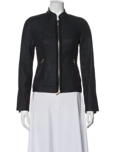 Pre-owned Badgley Mischka Jacket In Gray
