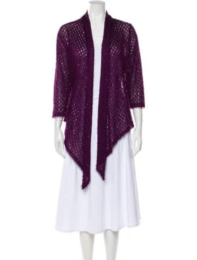 Pre-owned Badgley Mischka Jacket In Purple