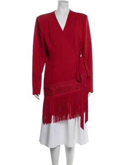 Pre-owned Badgley Mischka Jacket In Red
