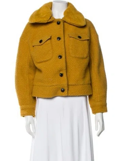Pre-owned Badgley Mischka Jacket In Yellow