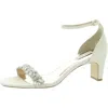 Badgley Mischka Jackie Womens Jeweled Ankle Strap Heel Sandals In Multi