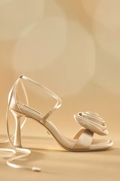 Badgley Mischka Janelle Rosette Heels In Beige