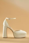 Badgley Mischka Felixa Ankle Strap Platform Sandal In White