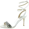 Badgley Mischka Jen Womens Ankle Strap Open Toe Stilettos In Multi