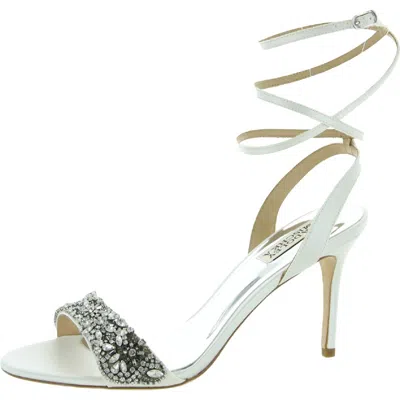 Badgley Mischka Jen Womens Ankle Strap Open Toe Stilettos In Multi