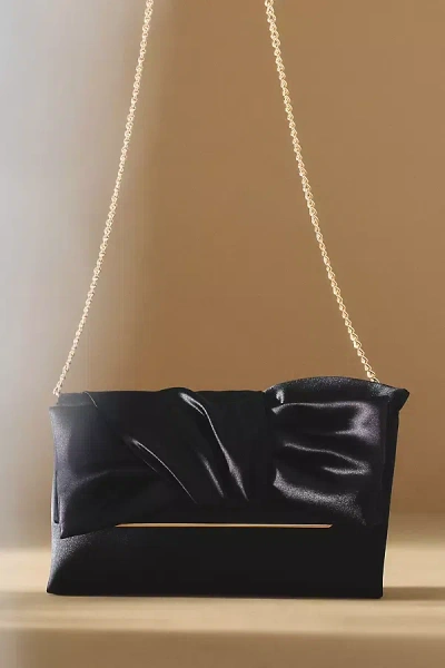Badgley Mischka Jewel By  Satin Bow Clutch In Black