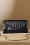 Badgley Mischka Jewel By  Satin Envelope Clutch In Black