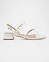 Badgley Mischka Collection Joelle Slingback Sandal In White Leather