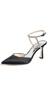 Badgley Mischka Collection Autumn Pointed Toe Ankle Strap Pump In Black