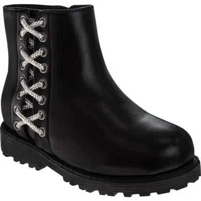 Badgley Mischka Kids' Crystal Embellished Boot In Black