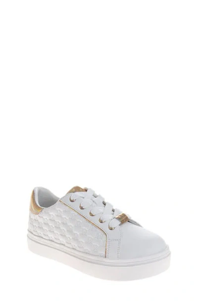 Badgley Mischka Kids' Quilted Sneaker In White