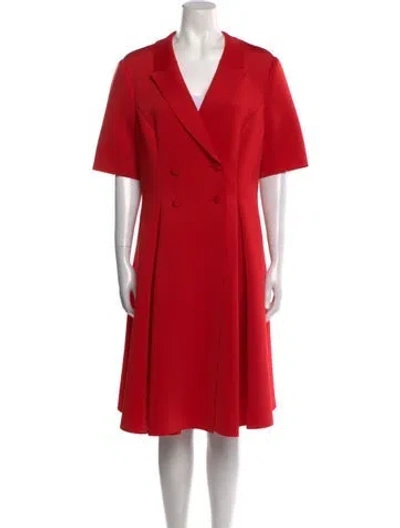 Pre-owned Badgley Mischka Knee-length Dress In Red