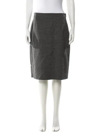 Pre-owned Badgley Mischka Knee-length Skirt In Gray
