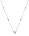 Badgley Mischka Lab Grown Diamond Collar Necklace (3 Ct. T.w.) In 14k White Gold, 16" + 1" Extender In White