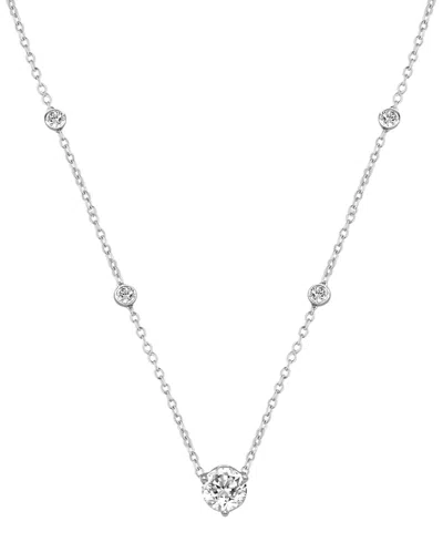 Badgley Mischka Lab Grown Diamond Collar Necklace (3 Ct. T.w.) In 14k White Gold, 16" + 1" Extender