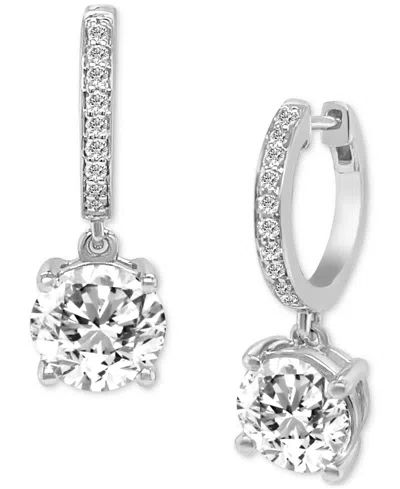 Badgley Mischka Lab Grown Diamond Dangle Hoop Earrings (5-1/5 Ct. T.w.) In 14k White Gold