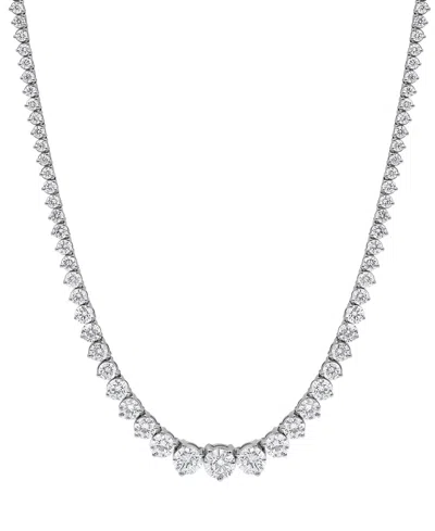 BADGLEY MISCHKA LAB GROWN DIAMOND GRADUATED 16-1/2" COLLAR NECKLACE (10 CT. T.W.) IN 14K WHITE GOLD OR 14K YELLOW GO
