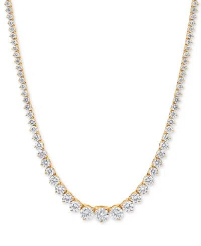 Badgley Mischka Lab Grown Diamond Graduated 16-1/2" Collar Necklace (10 Ct. T.w.) In 14k White Gold Or 14k Yellow Go In Yellow Gold