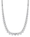 Badgley Mischka Lab Grown Diamond Graduated 16-1/2" Collar Necklace (15 Ct. T.w.) In 14k White Gold Or 14k Yellow Go In Gray