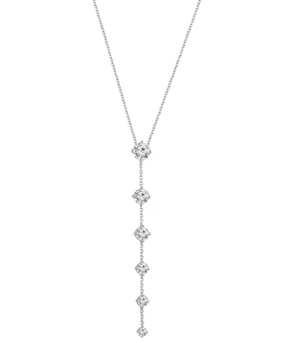 Badgley Mischka Lab Grown Diamond Graduated Lariat Necklace (3-1/2 Ct. T.w.) In 14k White Gold, 16" + 2" Extender