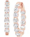 Badgley Mischka Lab Grown Diamond In & Out Hoop Earrings (10 Ct. T.w.) In 14k White, Yellow Or Rose Gold In Rose Gold