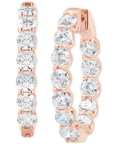 Badgley Mischka Lab Grown Diamond In & Out Hoop Earrings (10 Ct. T.w.) In 14k White, Yellow Or Rose Gold