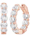 Badgley Mischka Lab Grown Diamond In & Out Hoop Earrings (5 Ct. T.w.) In 14k White, Yellow Or Rose Gold In Rose Gold