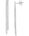 Badgley Mischka Lab Grown Diamond Linear Drop Earrings (1-3/4 Ct. T.w.) In 14k White Gold In Gold