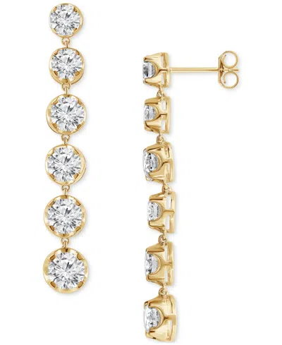 Badgley Mischka Lab Grown Diamond Linear Drop Earrings (6-1/4 Ct. T.w.) In 14k White, Yellow Or Rose Gold In Yellow Gold