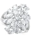 Badgley Mischka Lab Grown Diamond Marquise & Pear Cluster Ring (3-3/4 Ct. T.w.) In 14k White Gold In Gold