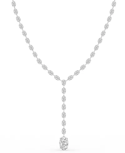 Badgley Mischka Lab Grown Diamond Necklace (17 Ct. T.w.) In 14k White Gold In Metallic