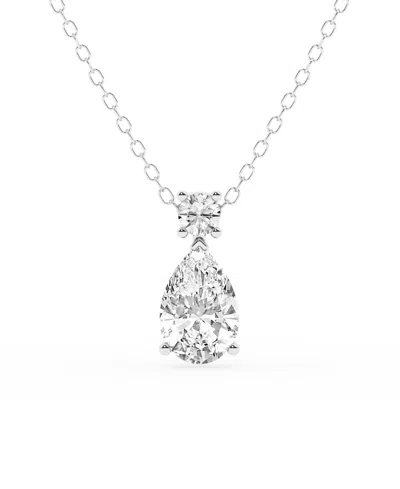 Badgley Mischka Lab Grown Diamond Pendant Necklace (1-1/10 Ct. T.w.) In 14k White Gold