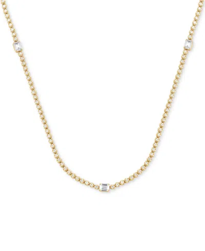 Badgley Mischka Lab Grown Diamond Round & Emerald-cut 17" Collar Necklace (3 Ct. T.w.) In 14k White Gold Or 14k Yell In Yellow Gold