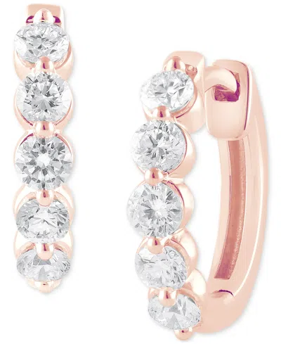 Badgley Mischka Lab Grown Diamond Small Hoop Earrings (3/4 Ct. T.w.) In 14k White, Yellow Or Rose Gold