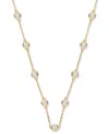 Badgley Mischka Lab Grown Diamond Statement Necklace (6 Ct. T.w.) In 14k White Gold Or 14k Yellow Gold, 18" + 4" Ext In Yellow Gold