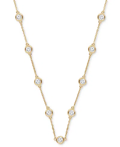 Badgley Mischka Lab Grown Diamond Statement Necklace (6 Ct. T.w.) In 14k White Gold Or 14k Yellow Gold, 18" + 4" Ext