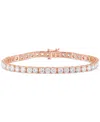 Badgley Mischka Lab Grown Diamond Tennis Bracelet (10 Ct. T.w.) In 14k White, Yellow Or Rose Gold In Rose Gold