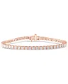 Badgley Mischka Lab Grown Diamond Tennis Bracelet (5 Ct. T.w.) In 14k White, Yellow Or Rose Gold In Rose Gold