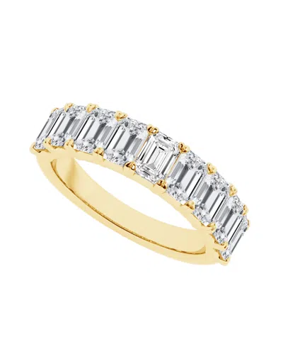 Badgley Mischka Lab Grown White Diamond 9 Stone Emerald Band Ring (3 Ct. T.w.) In 14k White Gold
