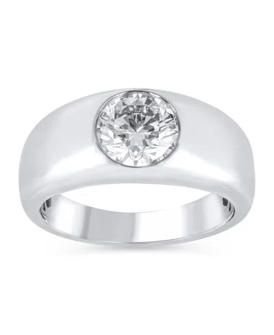 Badgley Mischka Lab Grown White Diamond Solitaire Ring (1-1/2 Ct. T.w.) In 14k Yellow Gold In Metallic