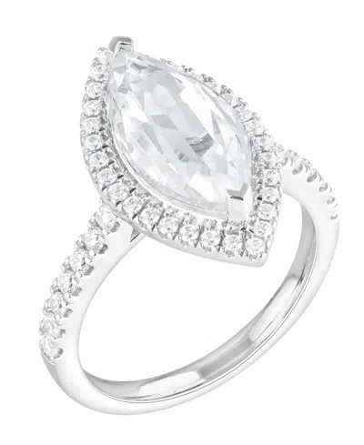 Badgley Mischka Lab Grown White Diamond Solitaire Ring (4-1/2 Ct. T.w.) In 14k White Gold In Metallic