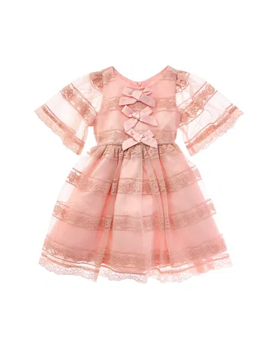 Badgley Mischka Kids' Lace Dress In Pink