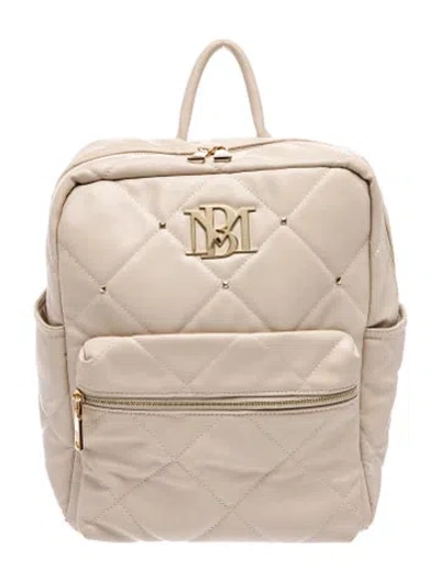 Pre-owned Badgley Mischka Leather Backpack In Black