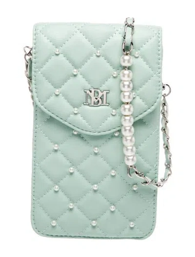 Pre-owned Badgley Mischka Leather Backpack W/ Tags In Blue