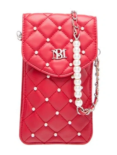 Pre-owned Badgley Mischka Leather Backpack W/ Tags In Red