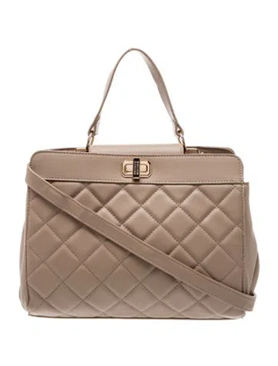 Pre-owned Badgley Mischka Leather Briefcase In Neutral
