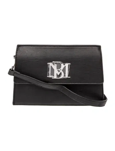 Pre-owned Badgley Mischka Leather Clutch In Black