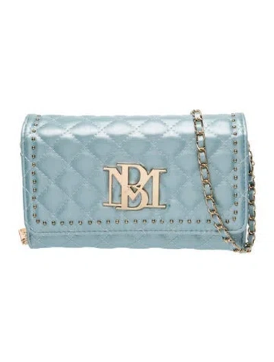 Pre-owned Badgley Mischka Leather Clutch In Blue